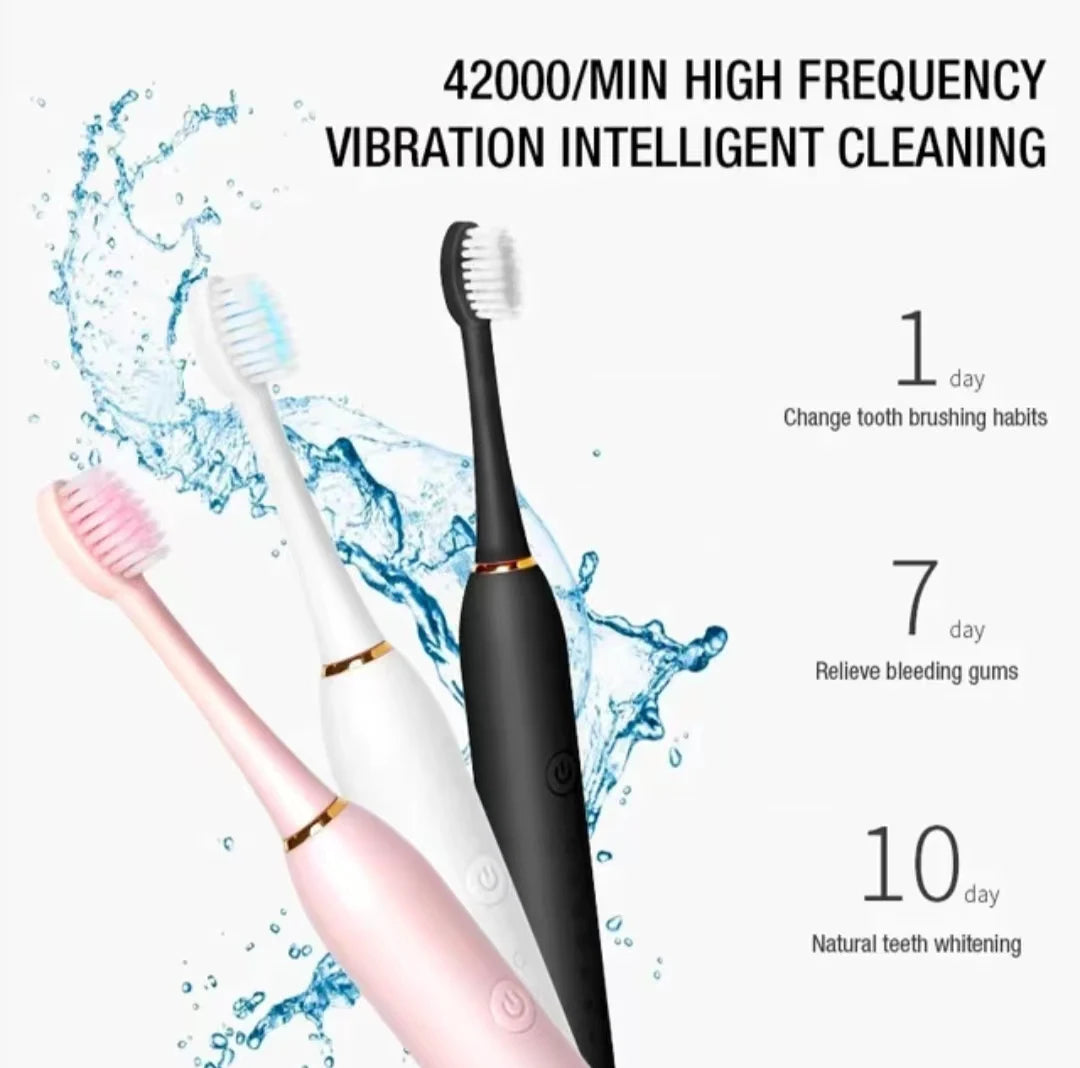 USB Sonic Toothbrush – 6-Mode Waterproof Cleaner Accessories