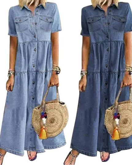 Layla™ | Long Denim Dress Dresses