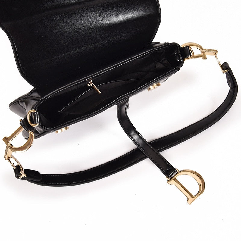 Sophia Women's PU Leather Saddle Shoulder Bag Handbags