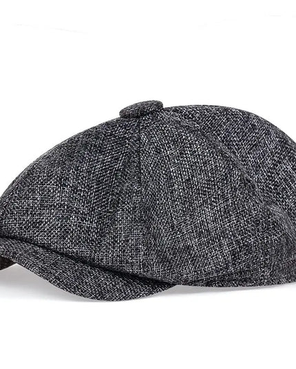 Unisex Casual Newsboy Hats dark grey white One Size Hats