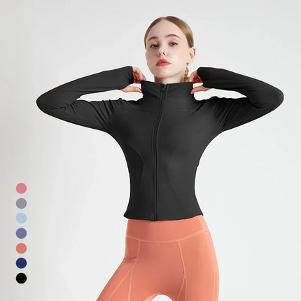 Nadine™ | Slim Fit Tracksuit Jacket Black Jackets
