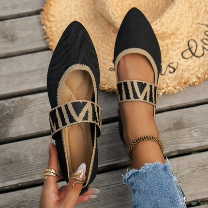 Dinkum | Comfy Ballet Flats Casual Flat Shoes Black