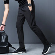 Korean Straight-Fit Men’s Jogger Pants – Slim Elastic Men Pants