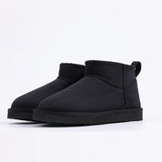 Warm Fuzzy Snow Boots for Winter Black Fuzzy Snow Boots