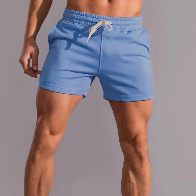Men's Cotton Fitness Sports Shorts SKY BLUE Shorts
