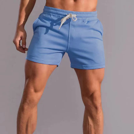 Men's Cotton Fitness Sports Shorts SKY BLUE Shorts