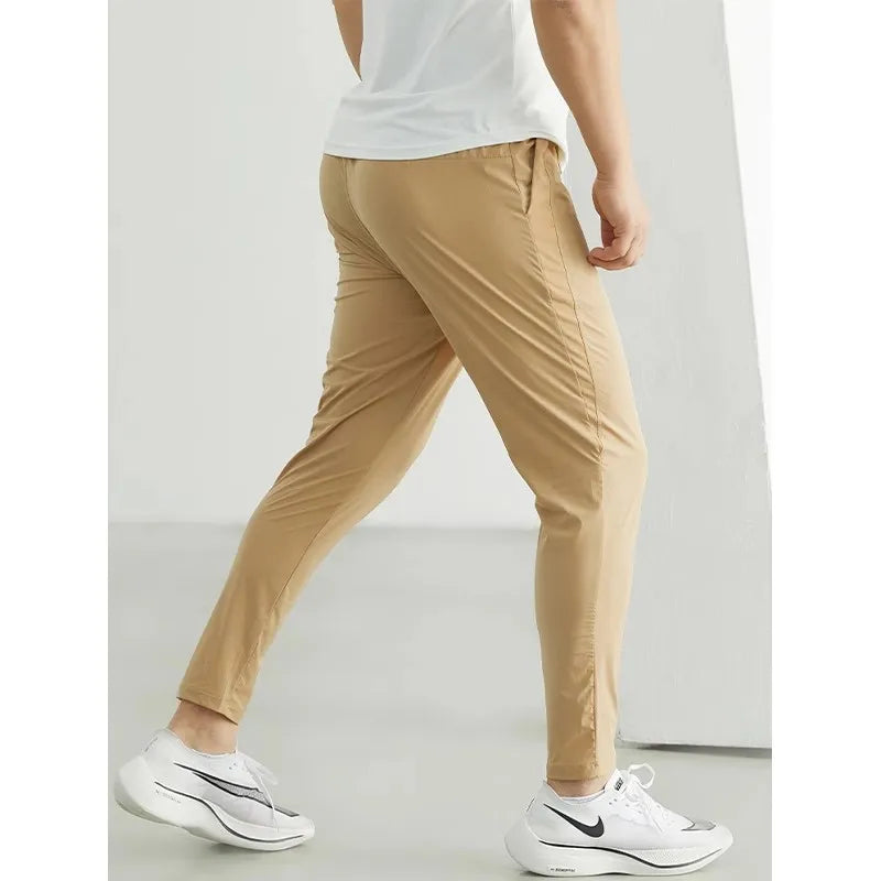 Men’s Quick-Dry Running Jogger Pants Khaki Men Pants