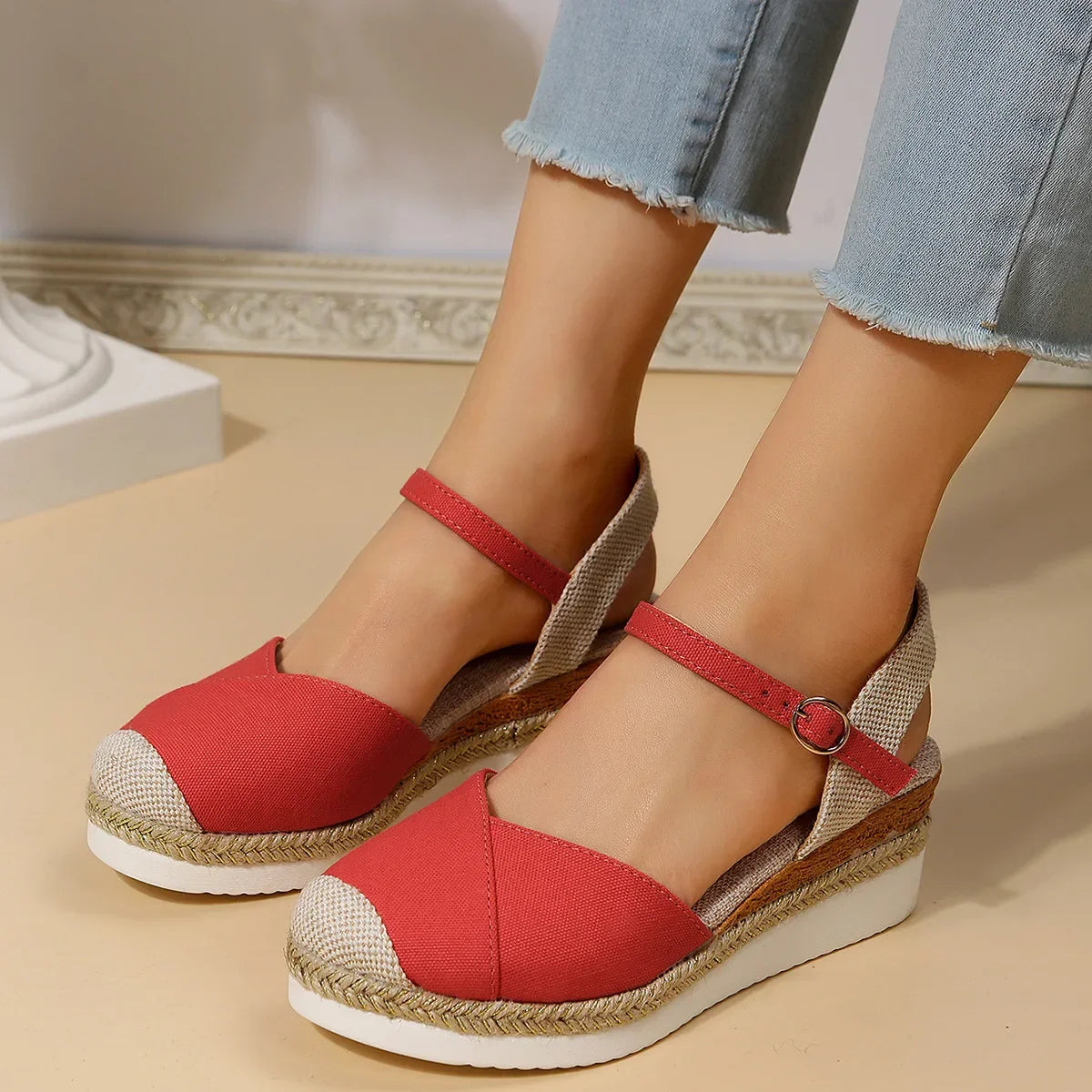 Courtney | Women's Closed Toe Wedge Sandals Shoes & Sandals