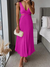 Noa | Posture-Improving Pleated Dress Fuchsia Dress