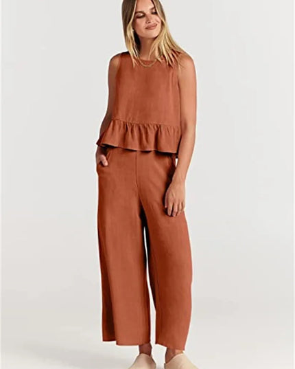 Amara™ | Casual Summer Co-ord Orange Two piece set