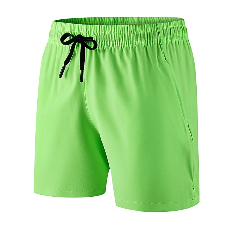 Men’s Lightweight Casual Beach Shorts Summer Fluorescent Green Shorts