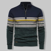 Oslo Quarter Zip Sweater Navy Sweater