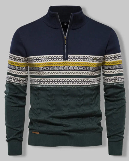 Oslo Quarter Zip Sweater Navy Sweater