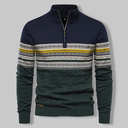 Oslo Quarter Zip Sweater Navy Sweater