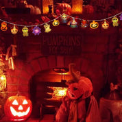 Spooky Pumpkin & Ghost LED String Lights Halloween Decorations