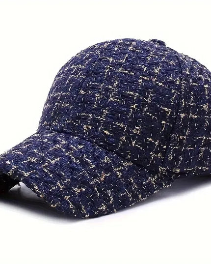 Bouclé Knit Cap Navy Blue