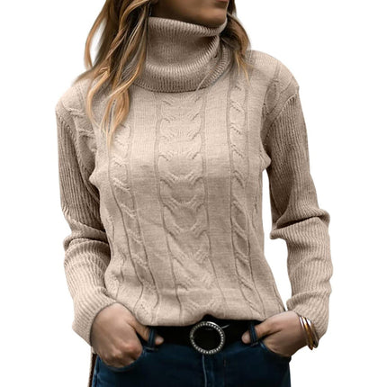 Women's Cozy Knitted Sweater Beige Sweater