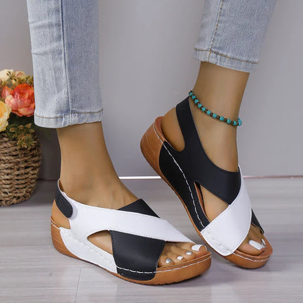 Jade™ | Chic Orthopedic Sandals Black and White Shoes & Sandals