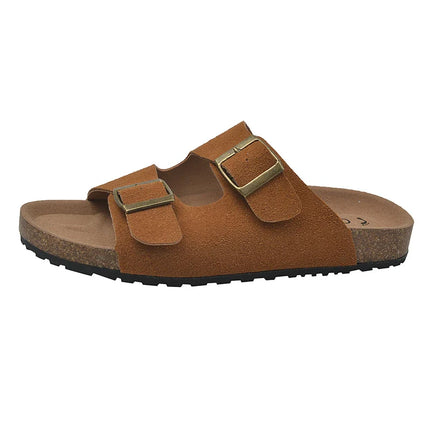 Aria™ | Orthopedic Comfort Slides Brown Sandals