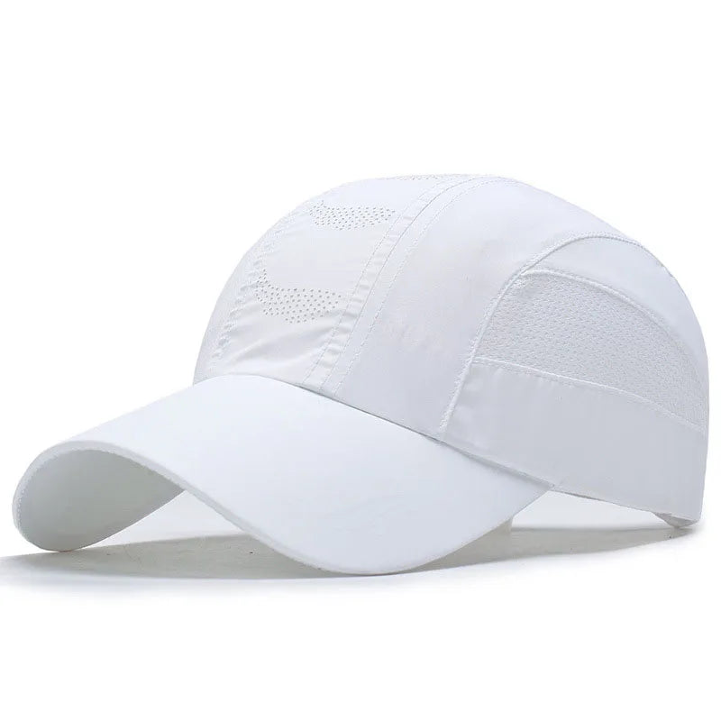 Quick‑Dry Mesh Sports Cap White 56-60cm Hats