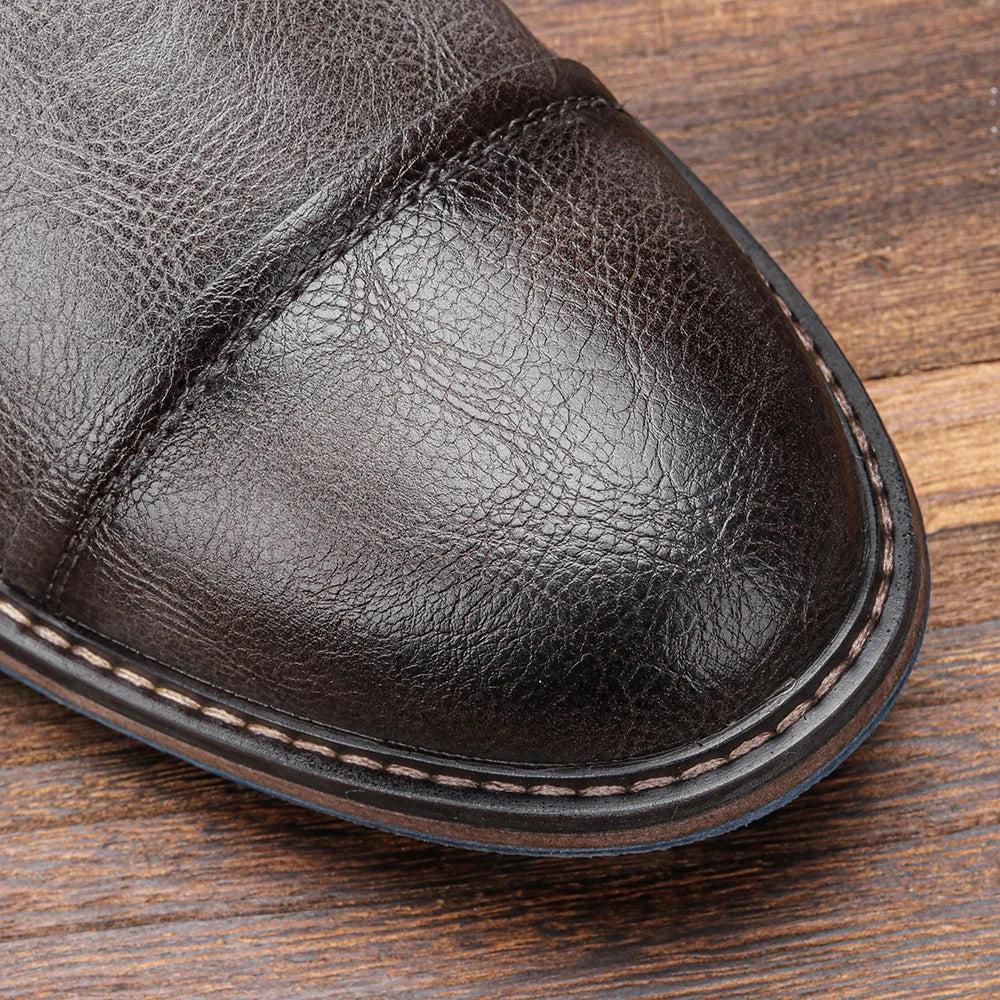 Frontier Leather Boots Durable Comfort Non Slip Sole for Men Boots