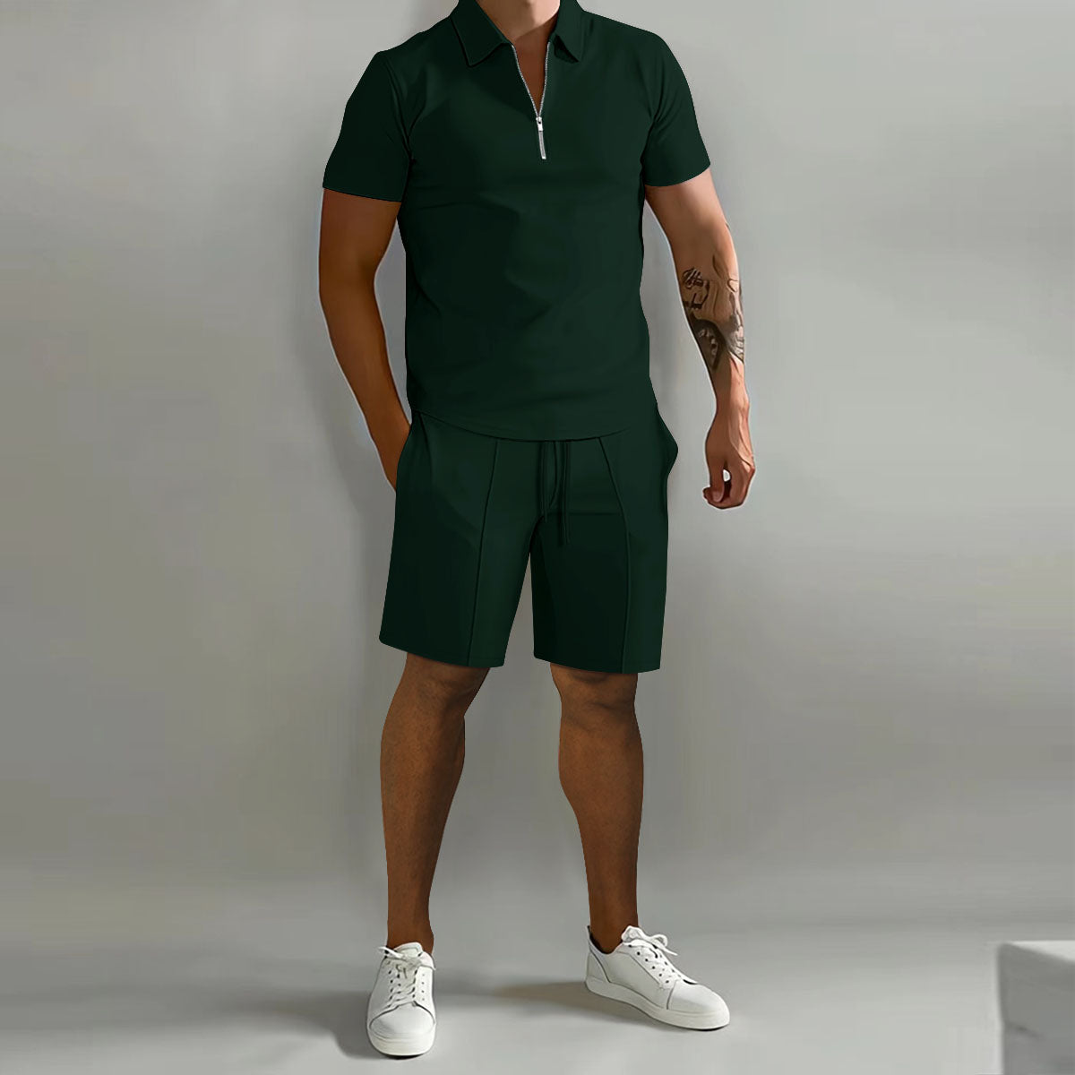 Thomas | Polo With Shorts Gray