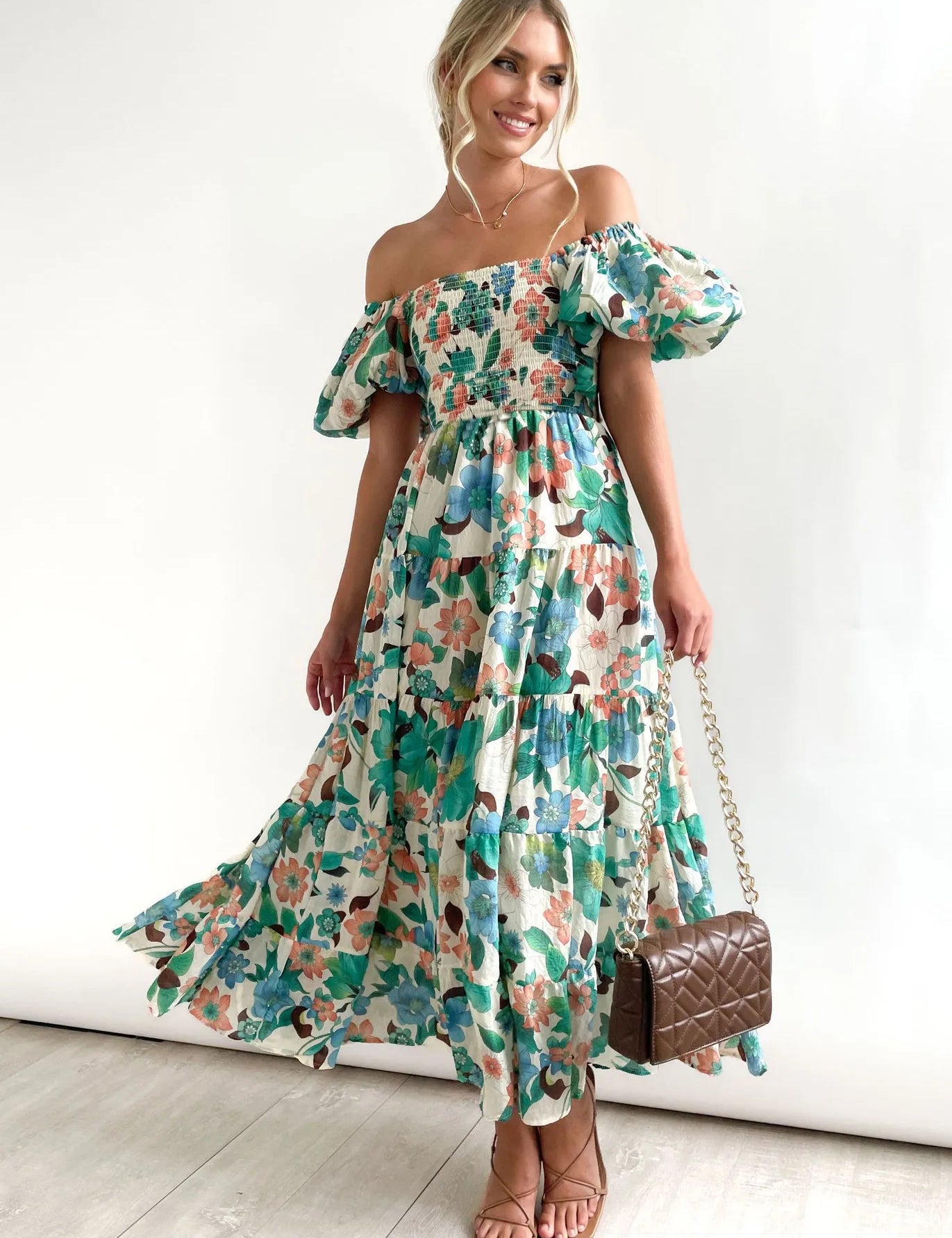 Marguerite | Floral Dress with Tummy Coverage - OKOHOKO™ FASHION