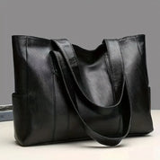 Vintage Large Capacity Vegan Tote Bag Black Tote Bags