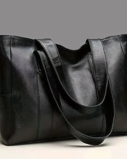 Vintage Large Capacity Vegan Tote Bag Black Tote Bags