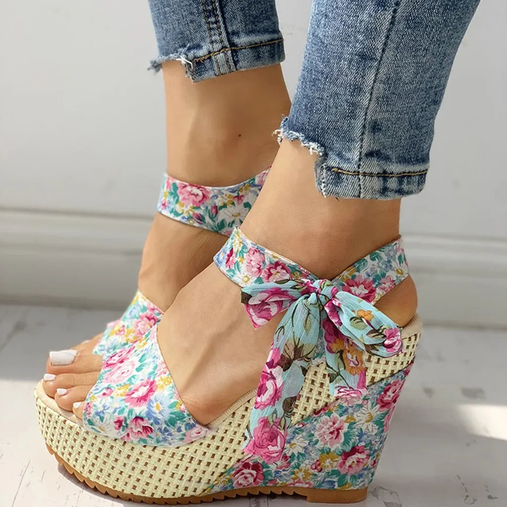 Koa | Stylish Wedge Sandals Blue Shoes & Sandals