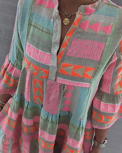 Lola™ | Chic Aztec Pattern Dress Dresses