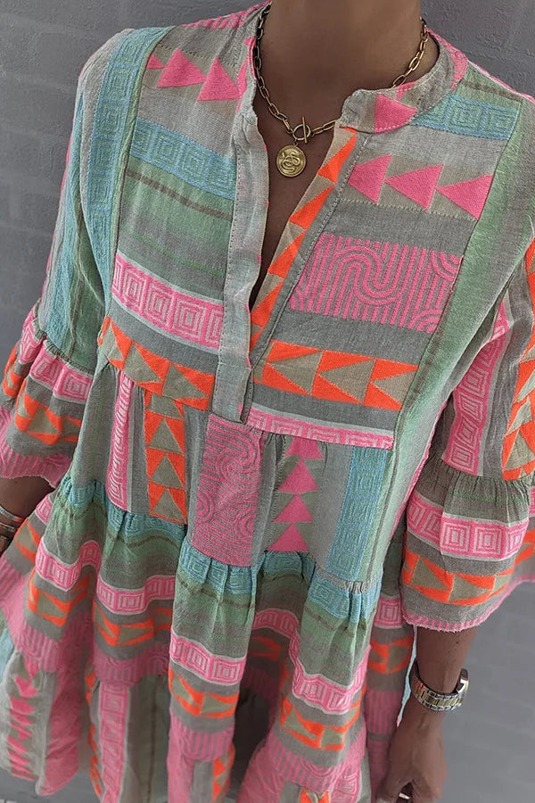 Lola™ | Chic Aztec Pattern Dress Dresses