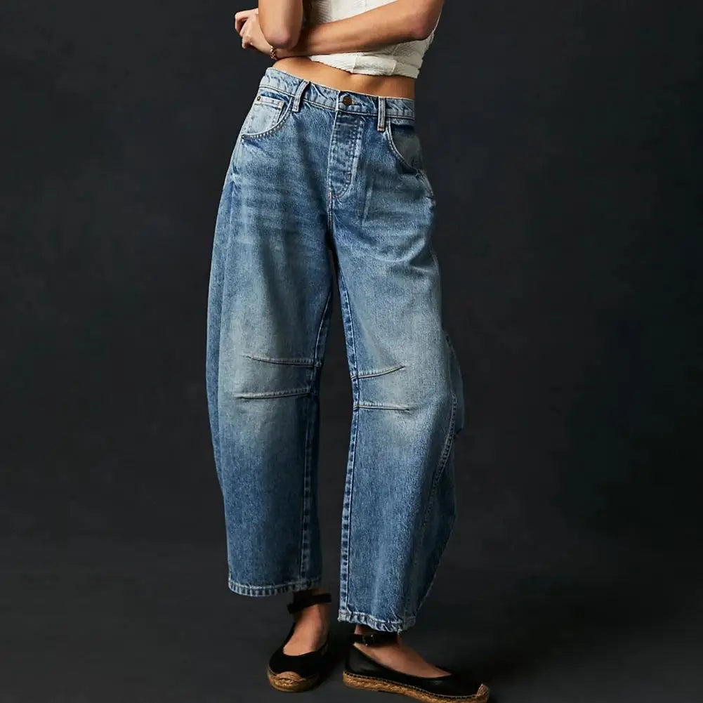 Parisian Muse Wide Leg Jeans Blue