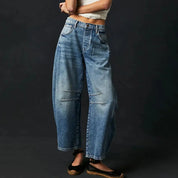 Parisian Muse Wide Leg Jeans Blue
