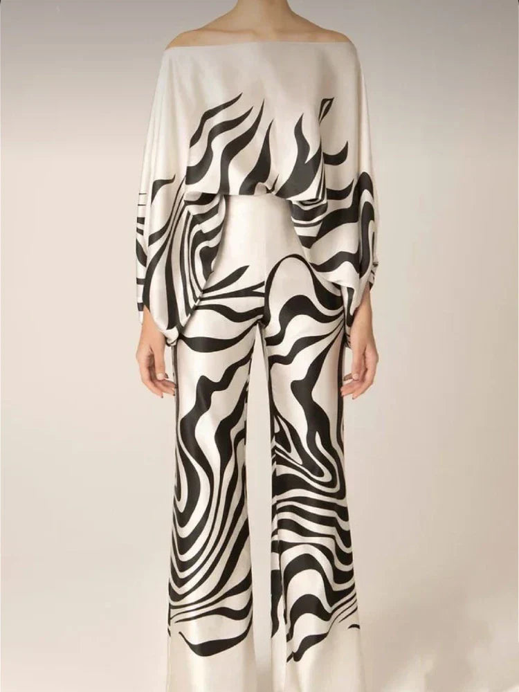 Lilie | Colorful two-piece set Black white Two Pieces Sets