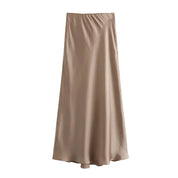 Juliet | Silk Skirt Khaki