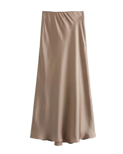 Juliet™ | Silk Skirt Khaki