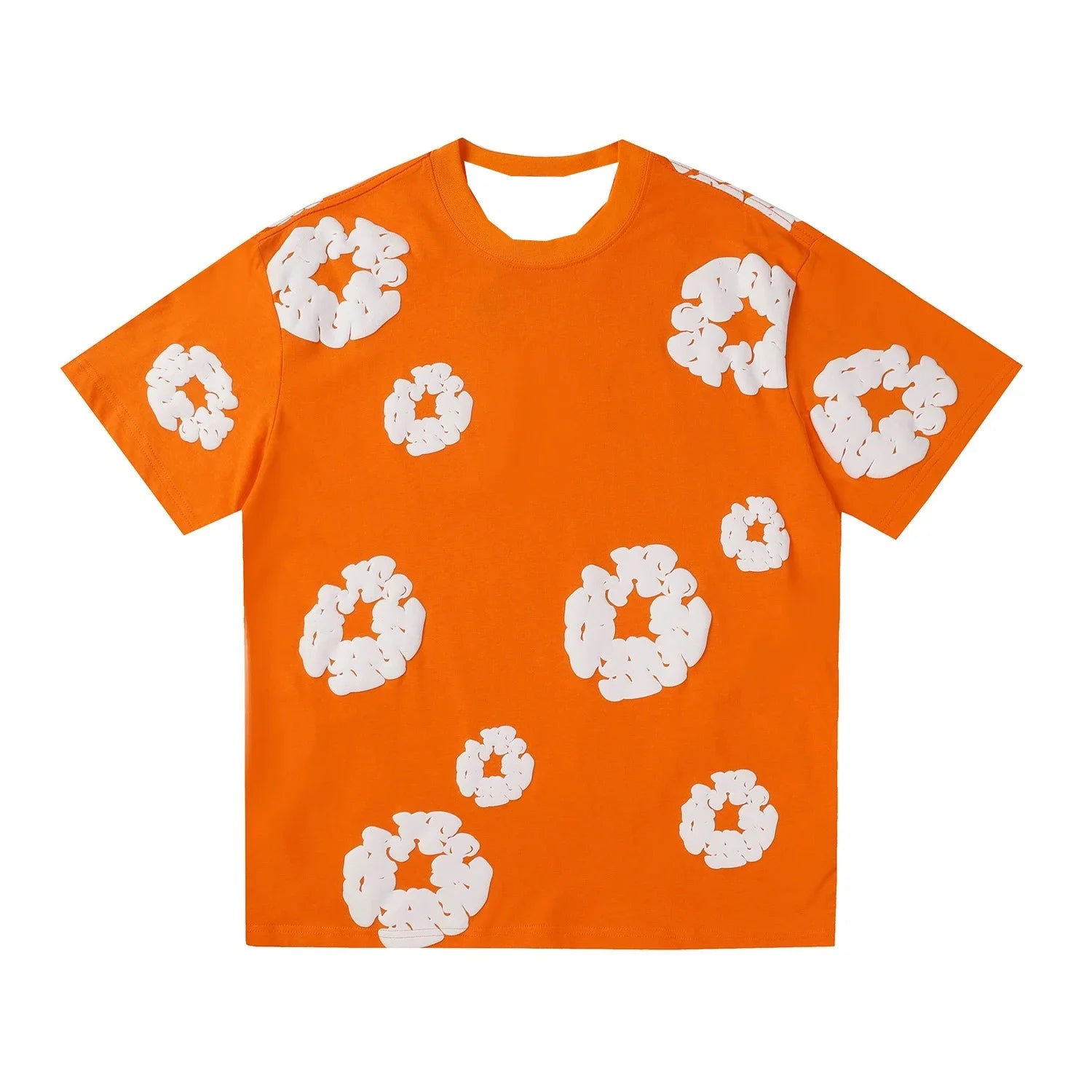 Unisex Denim Tears Short Sleeve T-Shirt Orange T-Shirt