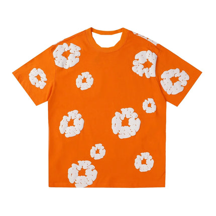 Unisex Denim Tears Short Sleeve T-Shirt Orange T-Shirt