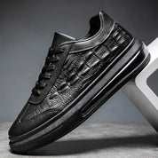 Tom | Casual Shoes Black Men's Crocodile Casual Shoes