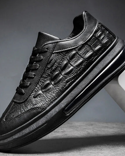 Tom | Casual Shoes Black Men's Crocodile Casual Shoes