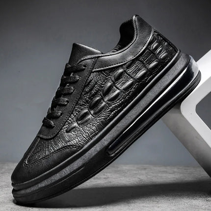 Tom | Casual Shoes Black Men's Crocodile Casual Shoes