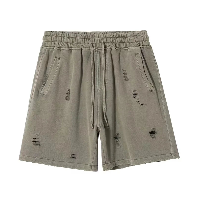 Cut-Up Vintage Shorts Green Shorts