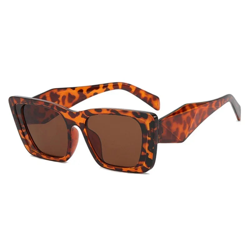 Retro Square Unisex Sunglasses – Vintage Mirror Shades Leopard other Sunglasses