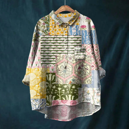 Liesa | Elegant Women's Floral Shirt Yellow