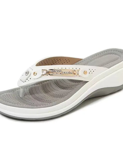 Iza™ Orthopedic Summer Sandals with Soft Footbed White Sandals
