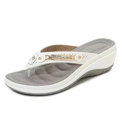 Iza™ Orthopedic Summer Sandals with Soft Footbed White Sandals