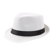 Stylish Wide-Brim Straw Hat for Summer Sun white Adult Hats