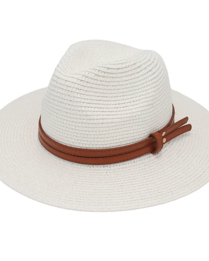 Breathable Straw Panama Sun Hat White Hats