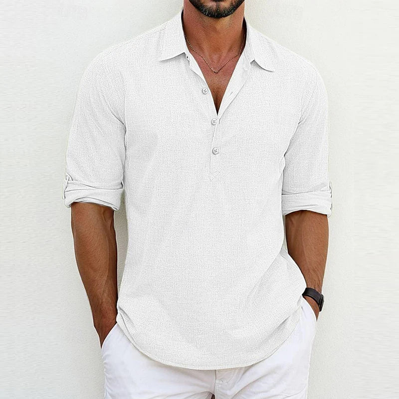 Colin™ | Summer Breeze Cotton Shirt White